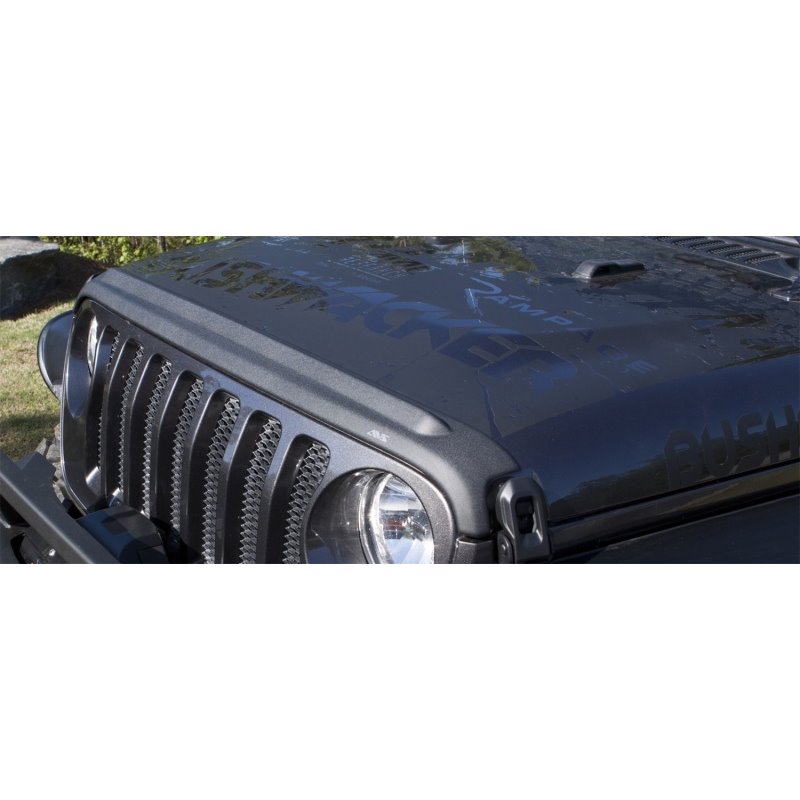 AVS 2018+ Jeep Wrangler (JL) 2dr/4dr Aeroskin II Textured Low Profile Hood Shield - Black