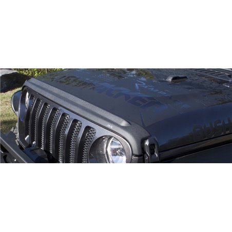 AVS 2018+ Jeep Wrangler (JL) 2dr/4dr Aeroskin II Textured Low Profile Hood Shield - Black