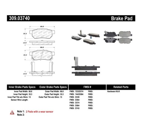 StopTech Performance 90-01 Integra (exc. Type R)/90-93 Civic EX Coupe w rear disc & abs/99-00 Civic