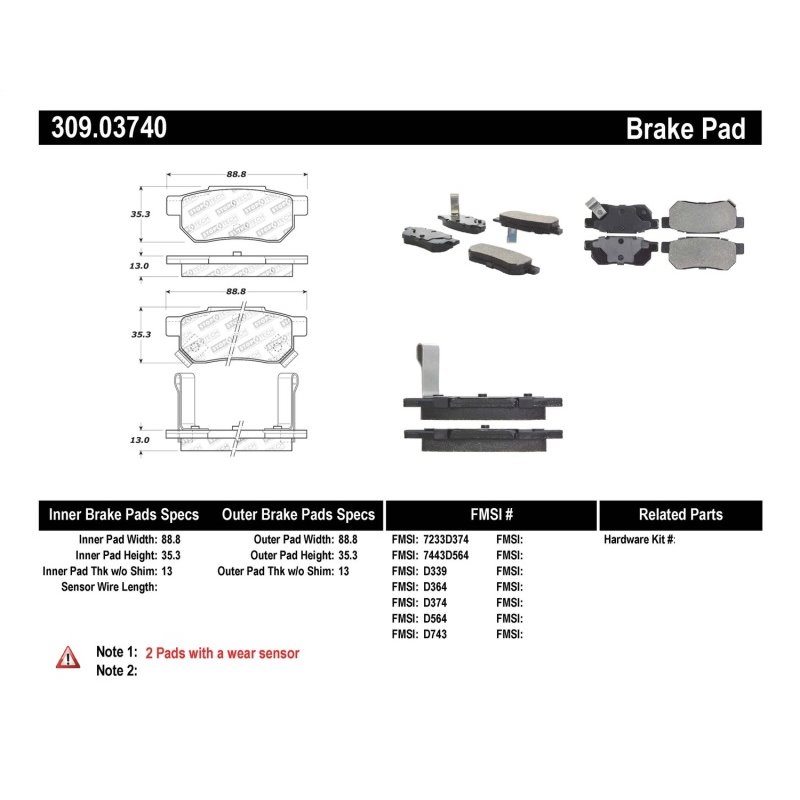 StopTech Performance 90-01 Integra (exc. Type R)/90-93 Civic EX Coupe w rear disc & abs/99-00 Civic