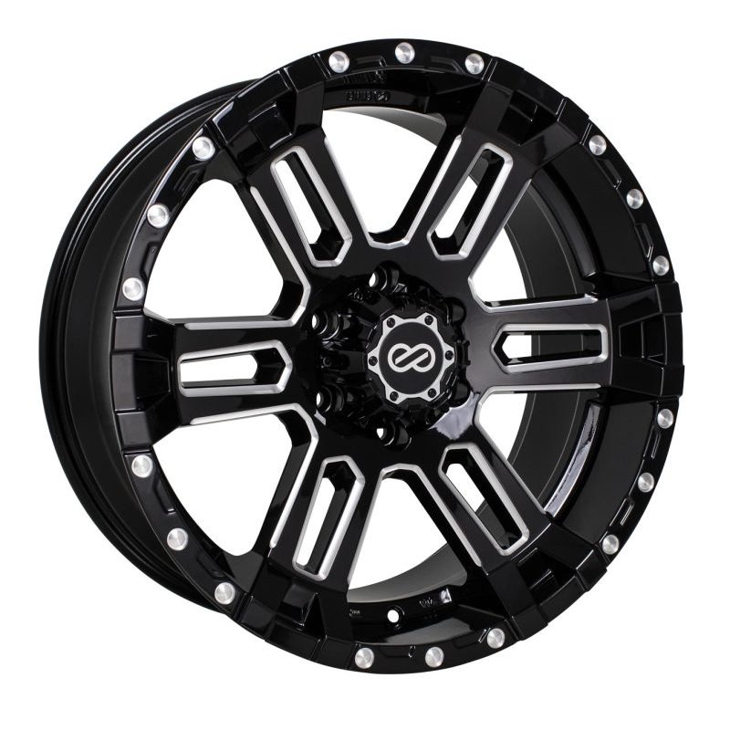 Enkei Commander 20x9 5mm Offset 6x139.7 Bolt Pattern 108 Bore Black Machined Wheel