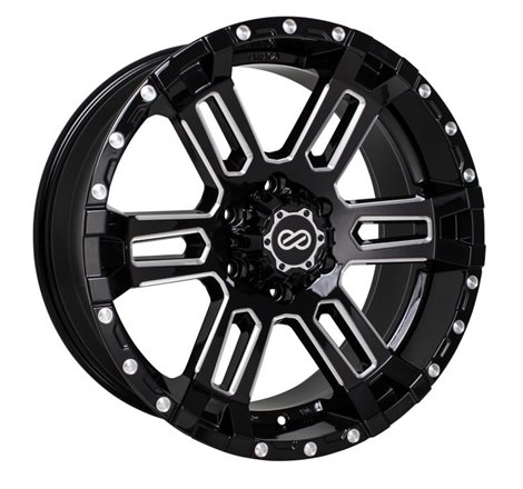 Enkei Commander 17x8 20mm Offset 5x127 Bolt Pattern 71.6 Bore Black Machined Wheel