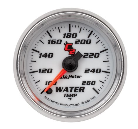 Autometer C2 52mm 100-260 Deg F Electronic Water Temp Gauge