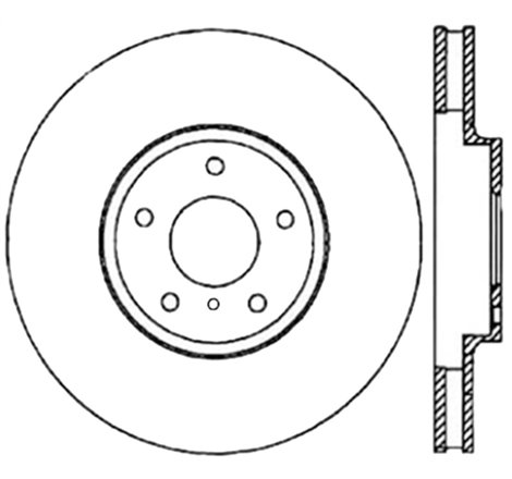 StopTech 06-18 Nissan Maxima SportStop Cryo Slotted & Drilled Front Right Rotor