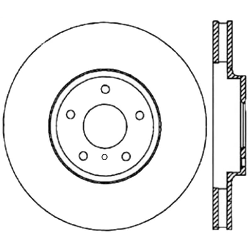 StopTech 06-18 Nissan Maxima SportStop Cryo Slotted & Drilled Front Right Rotor