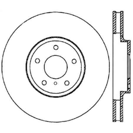 StopTech 06-18 Nissan Maxima SportStop Cryo Slotted & Drilled Front Left Rotor