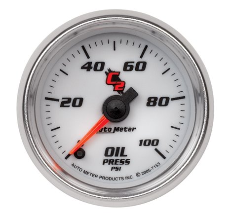 Autometer C2 52mm 100 PSI Electronic Oil Pressure Gauge