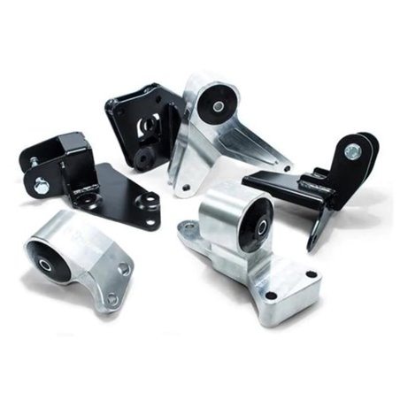 Innovative 96-00 Civic Billet Conversion K-Series Black Engine Mount Kit Solid Bushings