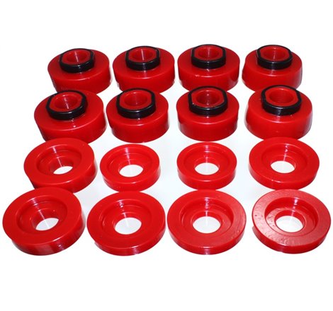 Energy Suspension 08-16 Ford F-250/F-350/F-450/F-550 Super Duty Crew Cab Red Body Mount Set