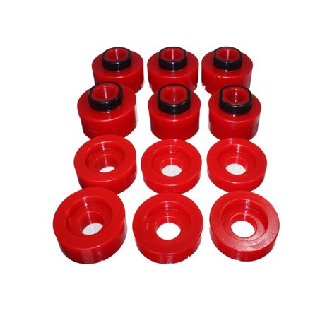 Energy Suspension 08-16 Ford F-250/F-350/F-450/F-550 Super Duty STD/Super Cab Red Body Mount Set