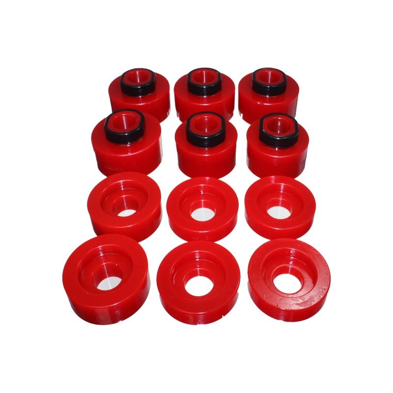 Energy Suspension 08-16 Ford F-250/F-350/F-450/F-550 Super Duty STD/Super Cab Red Body Mount Set