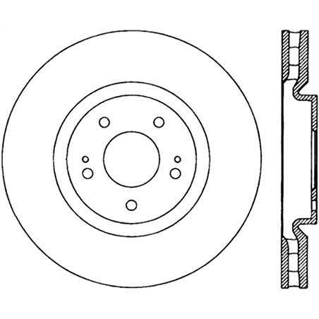 StopTech 03-06 Mitsubishi Evolution SportStop Cryo Slotted & Drilled Front Right Rotor