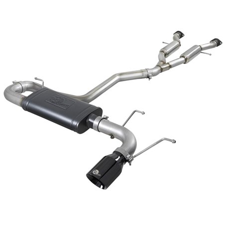 aFe Large Bore HD 3in 304 SS Cat-Back Exhaust w/ Black Tips 14-19 Jeep Grand Cherokee (WK2) V6-3.6L