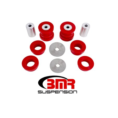 BMR 15-17 S550 Mustang Rear Cradle Bushing Kit (Polyurethane) - Red