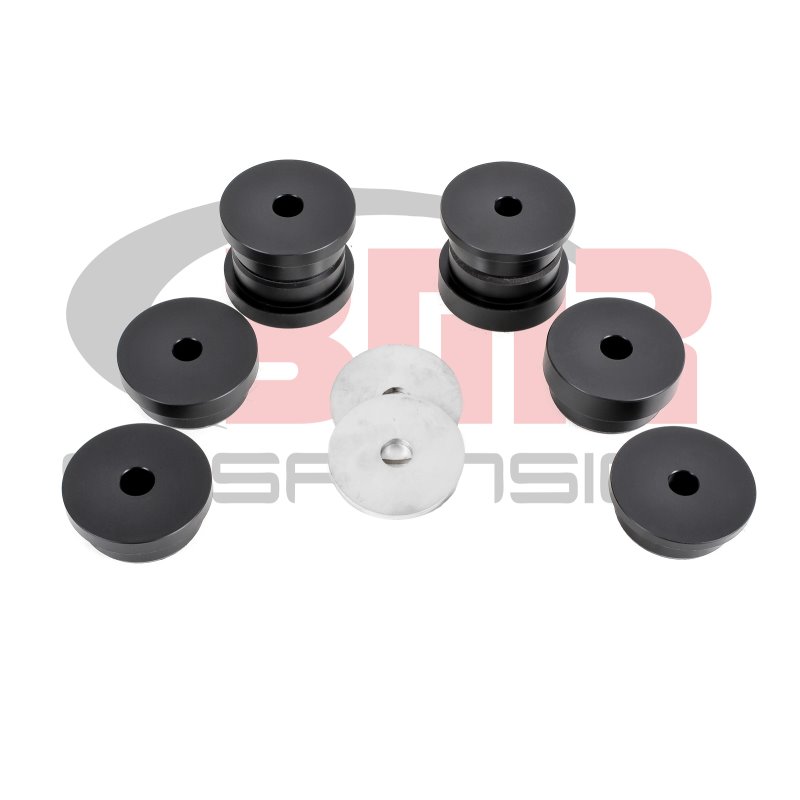 BMR 15-17 S550 Mustang Rear Cradle Bushing Kit (Delrin) - Black