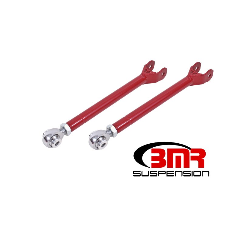 BMR 08-17 Challenger Lower Trailing Arms w/ Single Adj. Rod Ends - Red