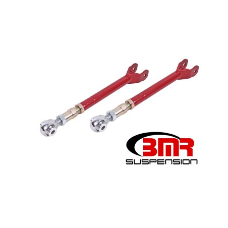 BMR 08-17 Challenger Lower Trailing Arms w/ On-Car Adj. Rod Ends - Red