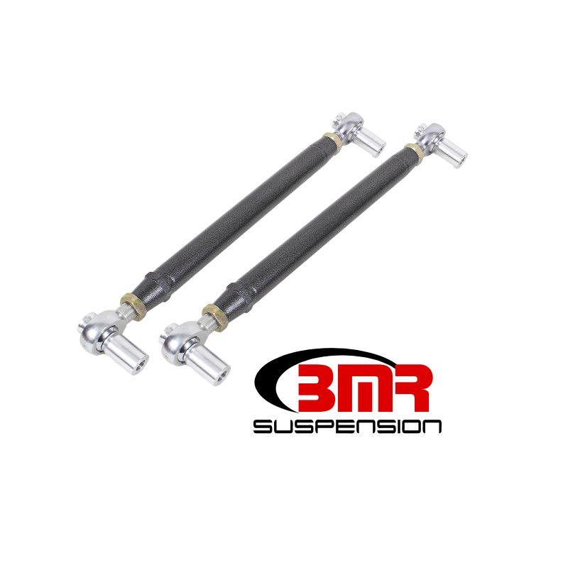 BMR 79-98 Fox Mustang Chrome Moly Lower Control Arms w/ Double Adj. Rod Ends - Black Hammertone