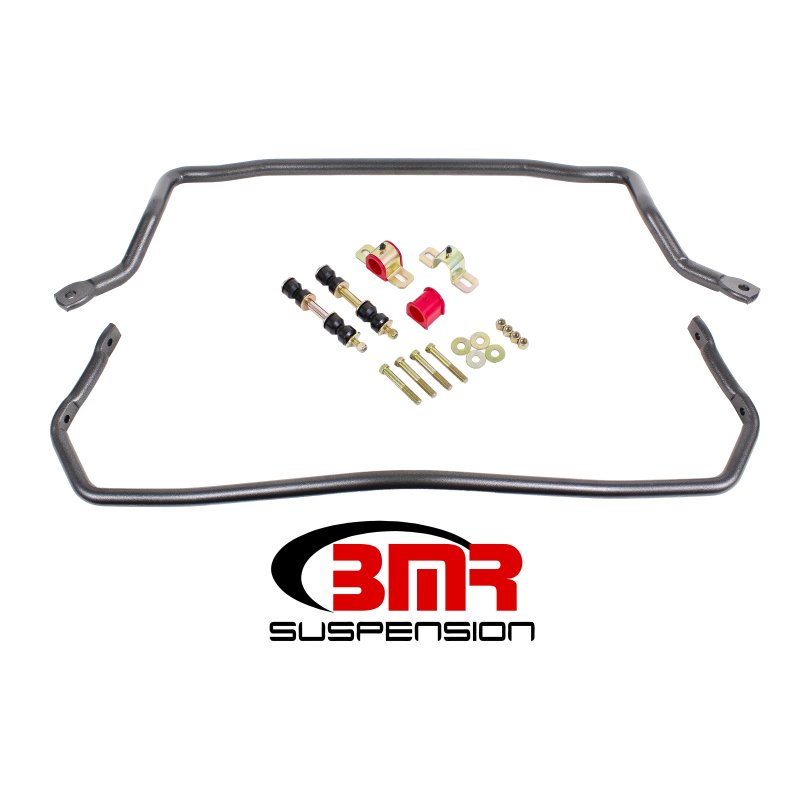 BMR 78-87 G-Body Front & Rear Sway Bar Kit w/ Bushings - Black Hammertone