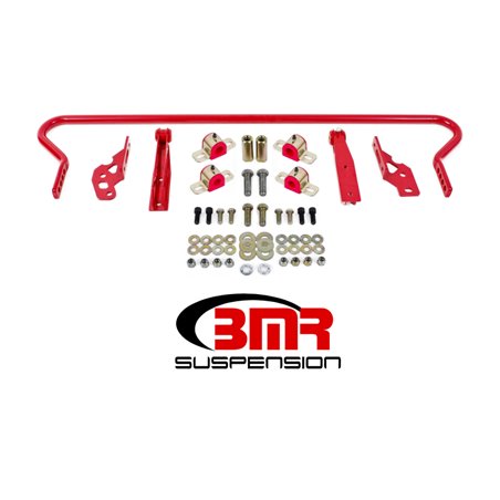 BMR 11-14 S197 Mustang Rear Hollow 25mm Adj. Sway Bar Kit w/ Bushings - Red