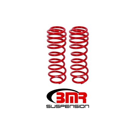 BMR 05-14 S197 Mustang GT/GT500 Rear Performance/Drag Lowering Springs - Red