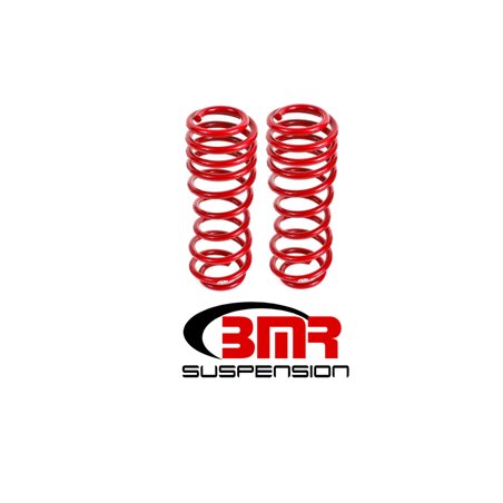 BMR 05-14 S197 Mustang GT/GT500 Rear Handling Version Lowering Springs - Red