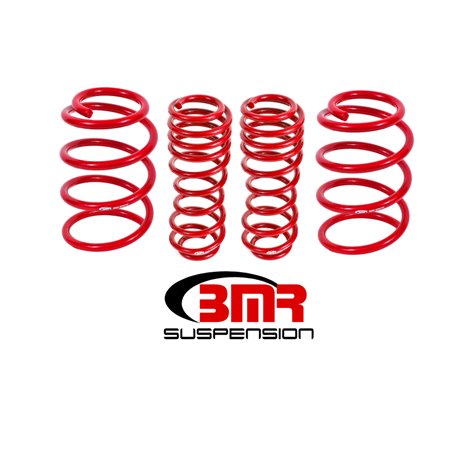 BMR 07-14 Shelby GT500 Performance Version Lowering Springs (Set Of 4) - Red