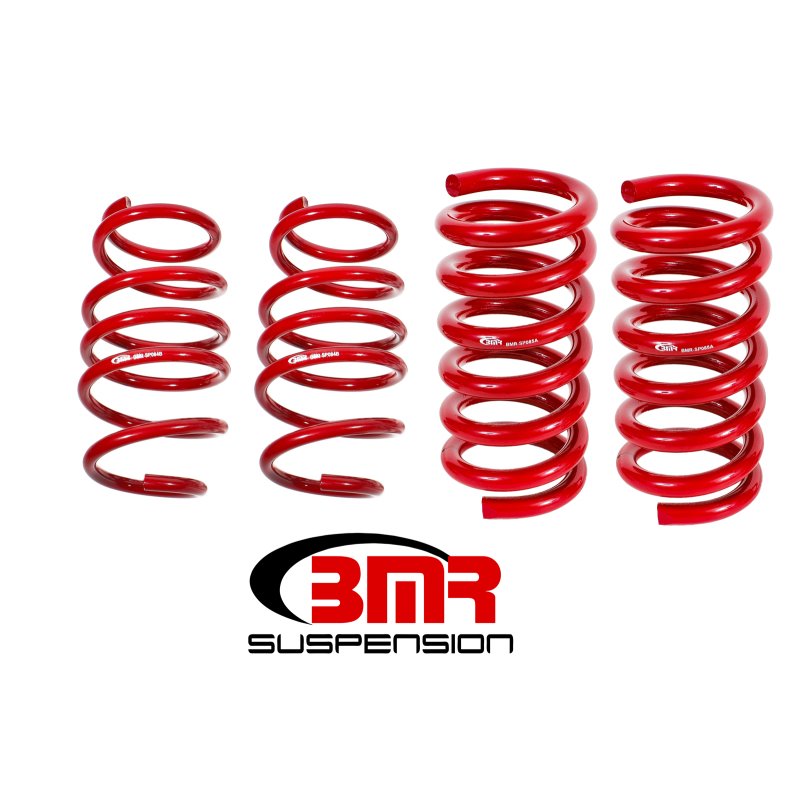 BMR 15-17 S550 Mustang Handling Version Lowering Springs (Set Of 4) - Red