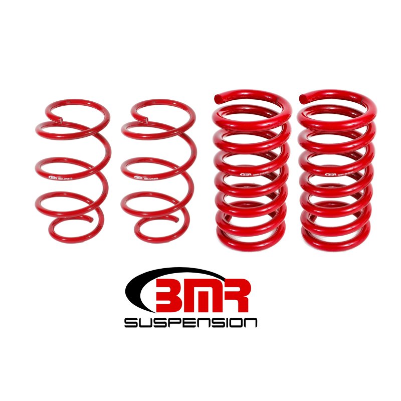 BMR 15-17 S550 Mustang Drag Version Lowering Springs (Set Of 4) - Red