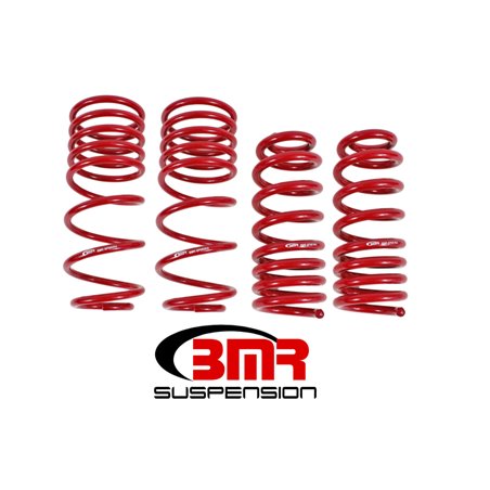 BMR 93-02 F-Body Handling Version Lowering Spring Kit (Set Of 4) - Red