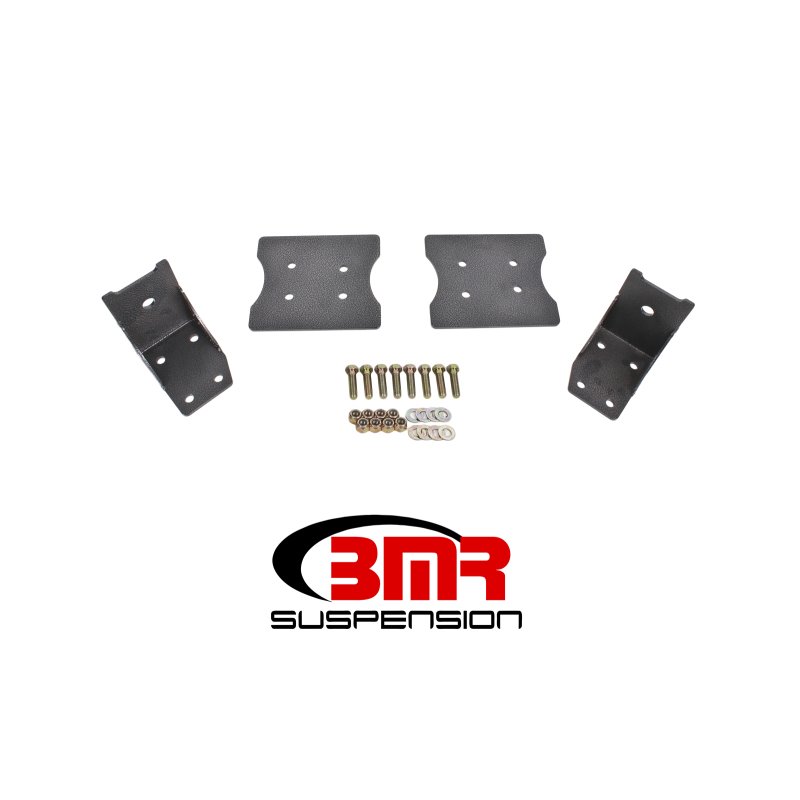 BMR 79-04 Fox Mustang Lower Torque Box Reinforcement Plates - Black Hammertone