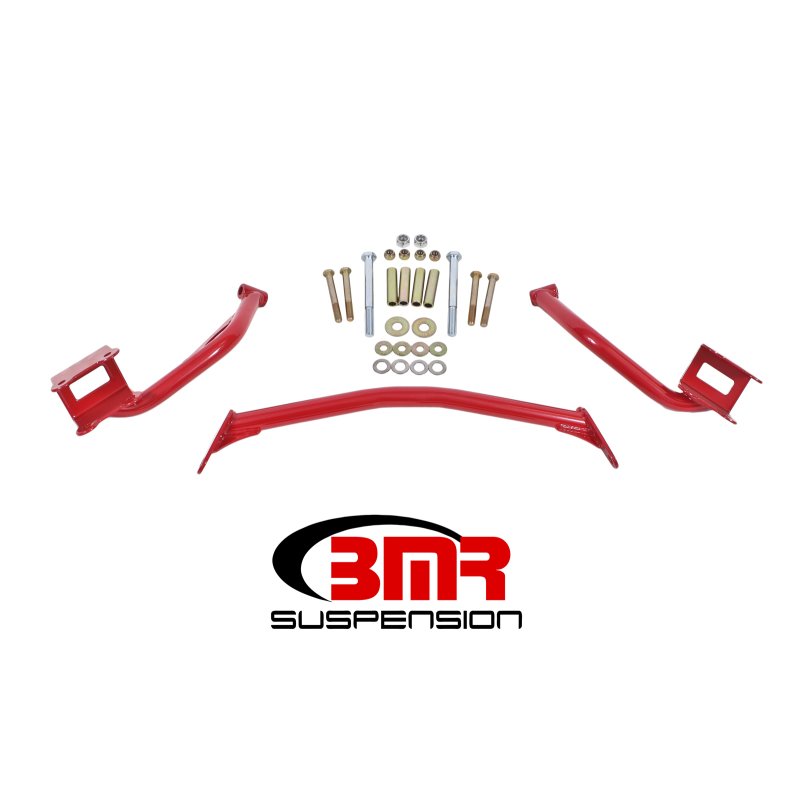 BMR 79-04 Fox Mustang Tubular Style Upper Torque Box Reinforcement Plates - Red