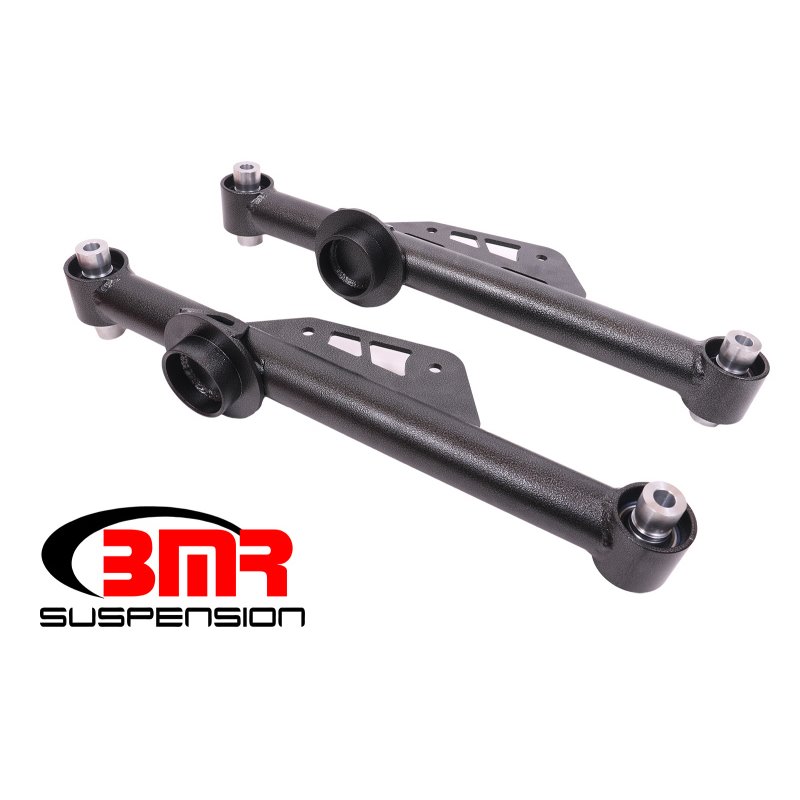 BMR 79-98 Fox Mustang Non-Adj. Lower Control Arms w/ Spherical Bearings - Black Hammertone