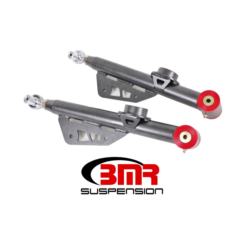 BMR 79-98 Fox Mustang Single Adj. Lower Control Arms / Rod End (Polyurethane) - Black Hammertone