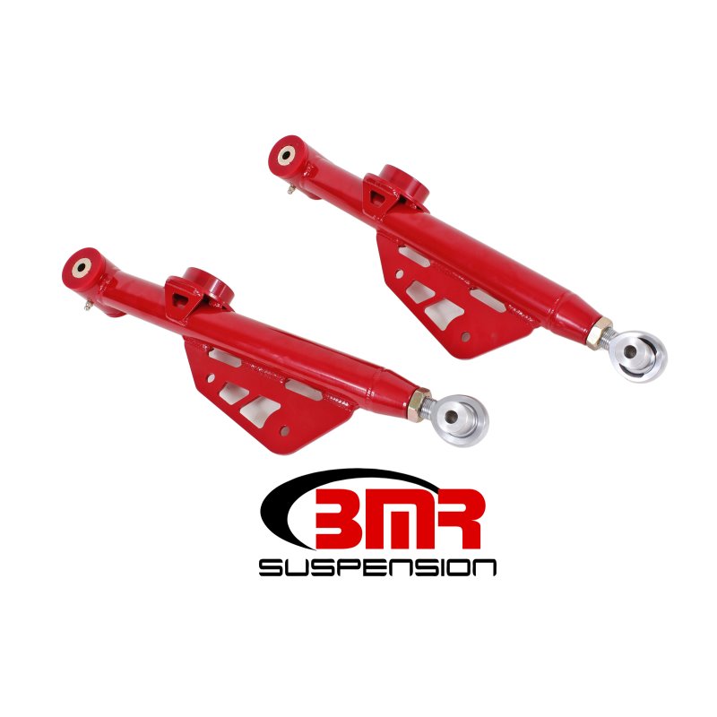 BMR 79-98 Fox Mustang Single Adj. Lower Control Arms / Rod End (Polyurethane) - Red