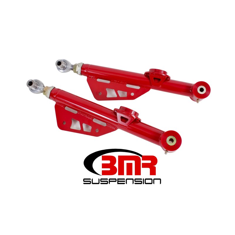 BMR 99-04 Mustang On-Car Adj. Lower Control Arms / Rod End Combo (Polyurethane) - Red