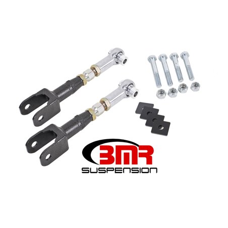 BMR 15-17 S550 Mustang Rear On-Car Adj. Rod Ends Toe Rods - Black Hammertone