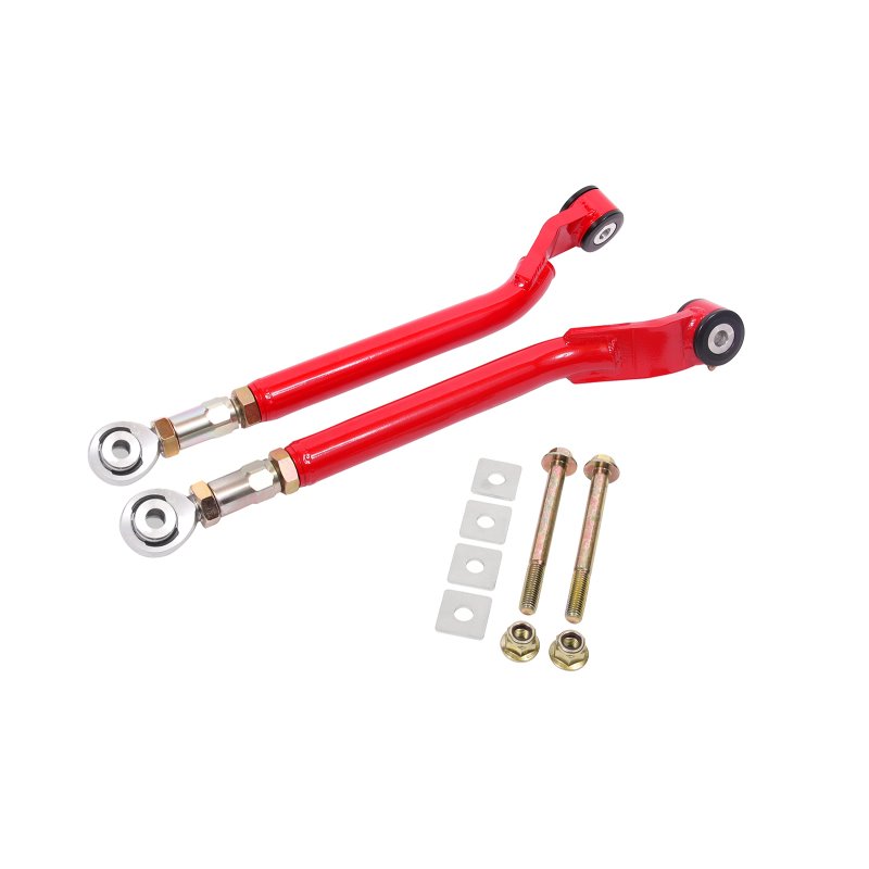 BMR 08-17 Challenger Rear On-Car Adj. Toe Rods Delrin/Rod End Combo - Red