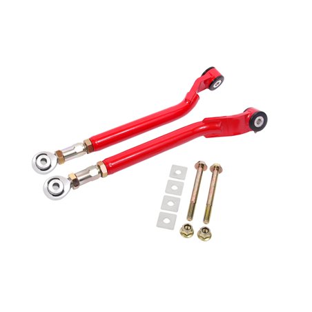 BMR 08-17 Challenger Rear On-Car Adj. Toe Rods Delrin/Rod End Combo - Red