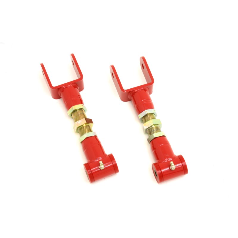 BMR 79-04 Fox Mustang Upper Control Arms On-Car Adj. (Polyurethane) - Red