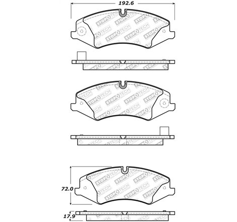 StopTech 10-17 Land Rover Range Rover Sport Street Select Front Brake Pads