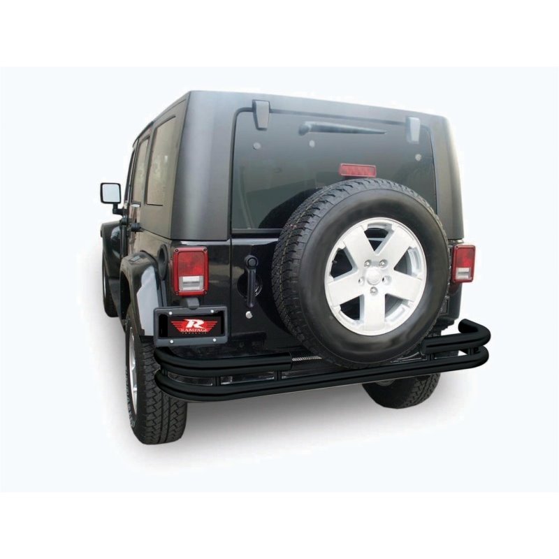 Rampage 2007-2018 Jeep Wrangler(JK) Double Tube Rear Bumper - Black