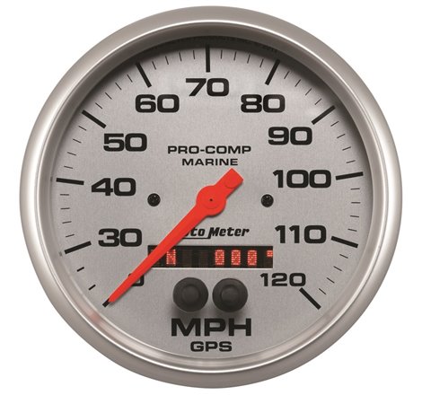 Autometer Marine Silver Ultra-Lite 5in 120mph GPS Speedometer