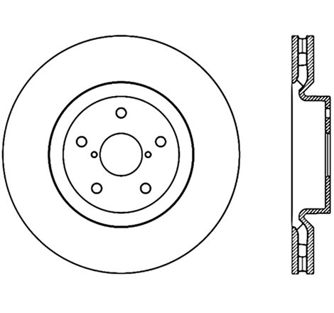 StopTech 05-17 Subaru WRX Cryo Drilled Sport Right Front Rotor