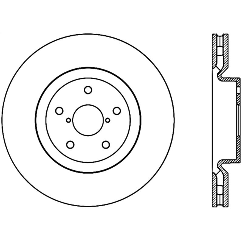 StopTech 05-17 Subaru WRX Cryo Drilled Sport Right Front Rotor