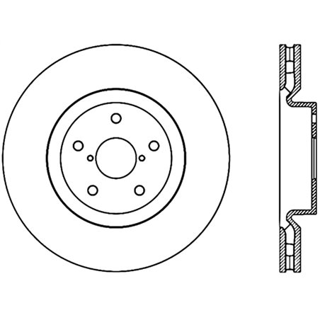 StopTech 05-17 Subaru WRX Cryo Drilled Sport Right Front Rotor