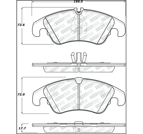 StopTech Street Select 08-17 Audi A5 Front Brake Pads