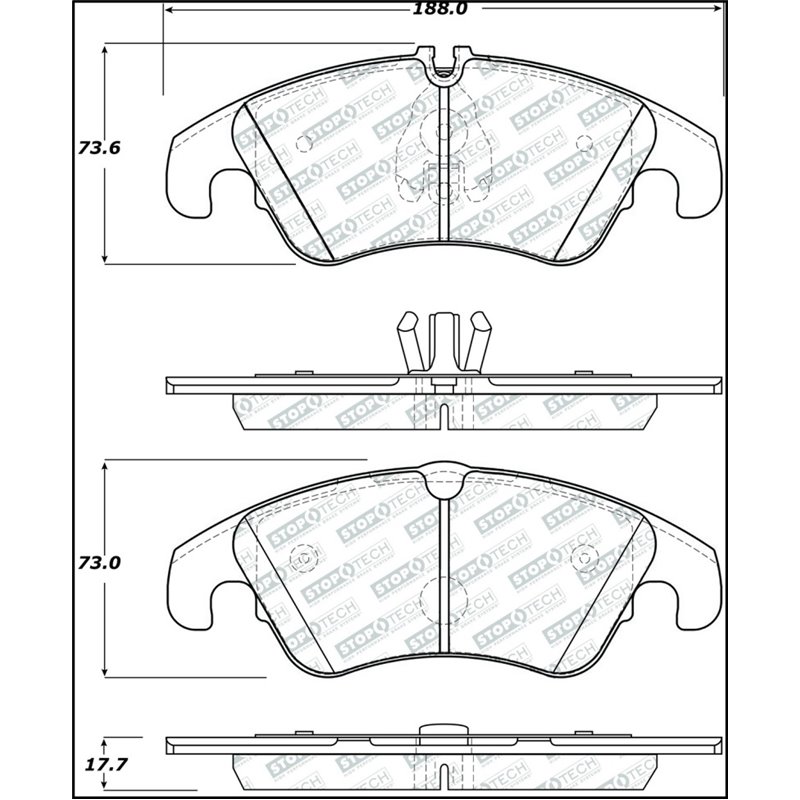 StopTech Street Select 08-17 Audi A5 Front Brake Pads