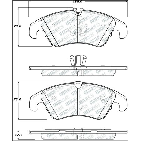 StopTech Street Select 08-17 Audi A5 Front Brake Pads