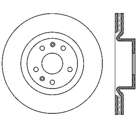 StopTech 10 Hyundai Genesis Coupe w/ Factory Brembo Slotted & Drilled Left Front Rotor